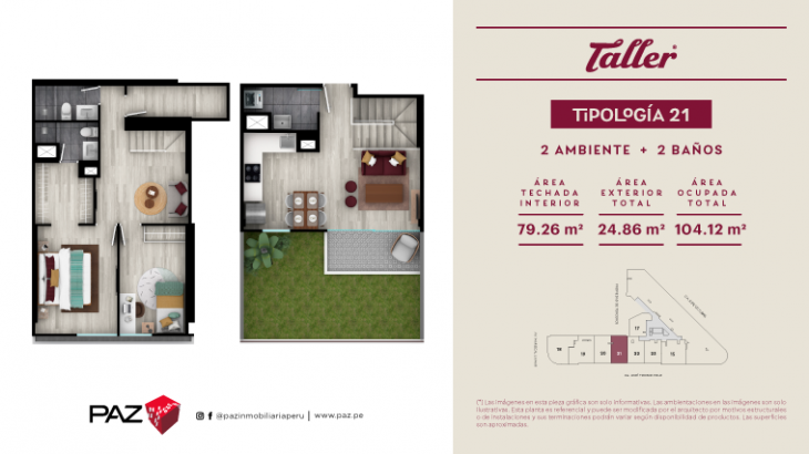 Plano del modelo 21 del proyecto Taller en Miraflores