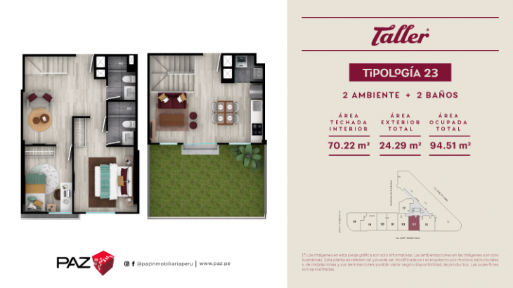 Plano del modelo 23 del proyecto Taller en Miraflores