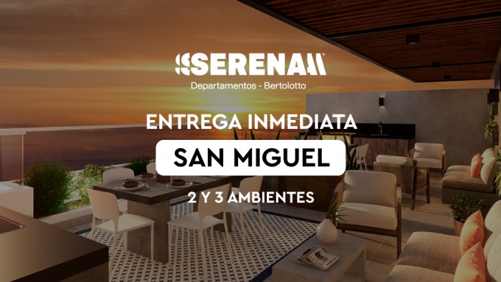 Fachada principal del proyecto Serena en San Miguel