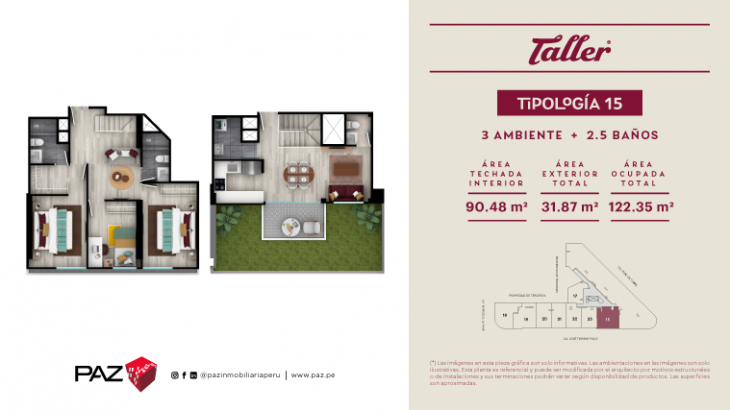 Plano del modelo 15 del proyecto Taller en Miraflores
