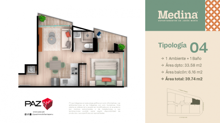 Plano del modelo 4 del proyecto MEDINA en Jesus Maria