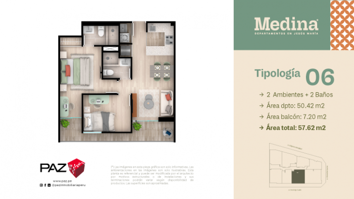 Plano del modelo 6 del proyecto MEDINA en Jesus Maria