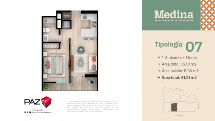 Plano del modelo 7 del proyecto MEDINA en Jesus Maria
