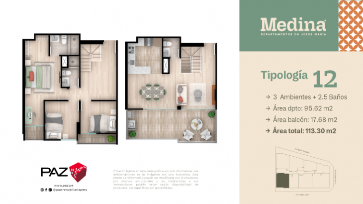 Plano del modelo 12 del proyecto MEDINA en Jesus Maria