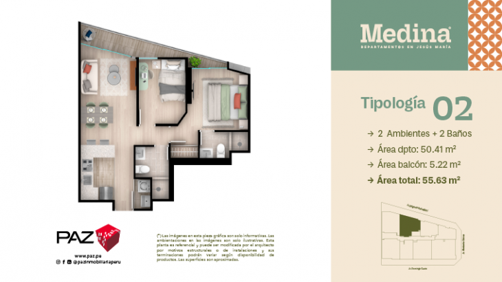 Plano del modelo 2 del proyecto MEDINA en Jesus Maria