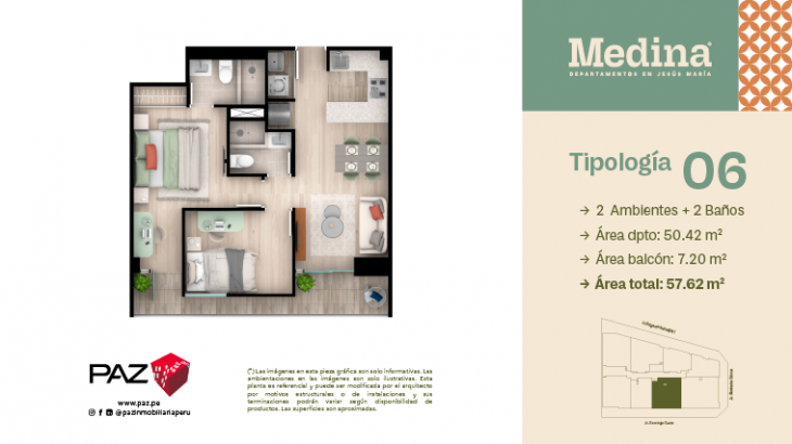 Plano del modelo 6 del proyecto MEDINA en Jesus Maria
