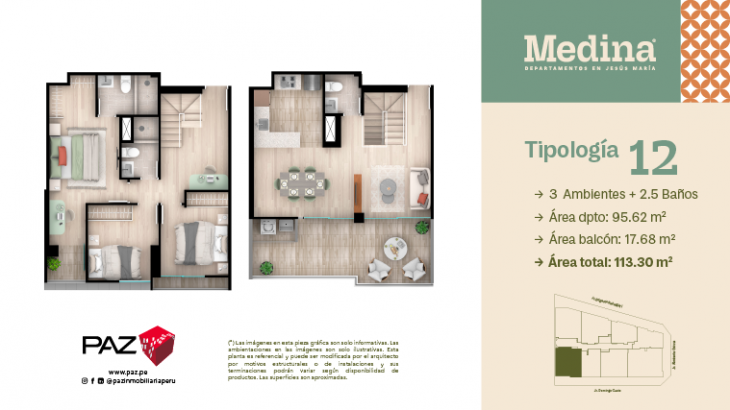 Plano del modelo 12 del proyecto MEDINA en Jesus Maria