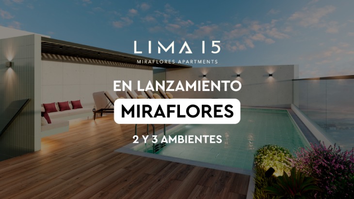 Fachada principal del proyecto LIMA 15 en Miraflores