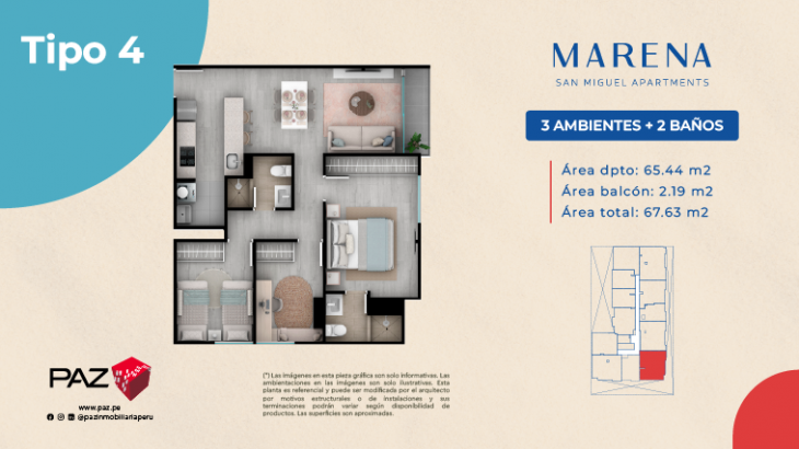 Plano del modelo 4 del proyecto Marena en San Miguel