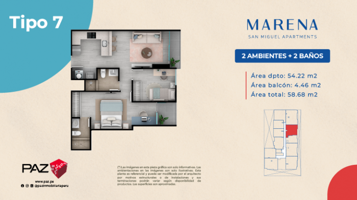 Plano del modelo 7 del proyecto Marena en San Miguel