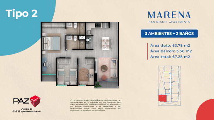 Plano del modelo 2 del proyecto Marena en San Miguel