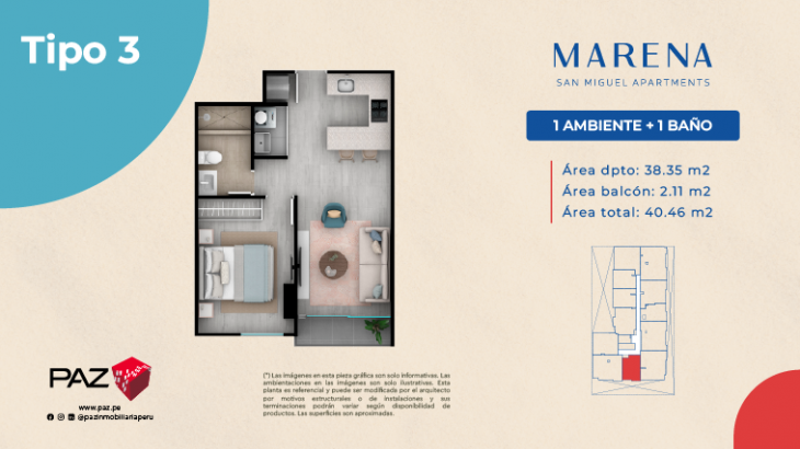 Plano del modelo 3 del proyecto Marena en San Miguel