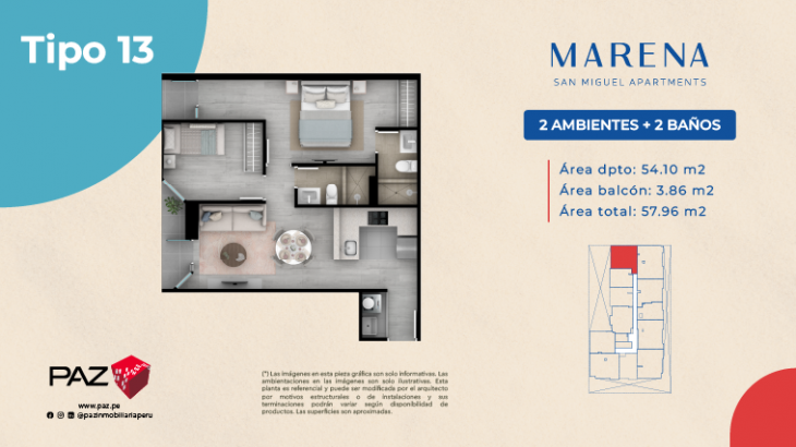 Plano del modelo 13 del proyecto Marena en San Miguel