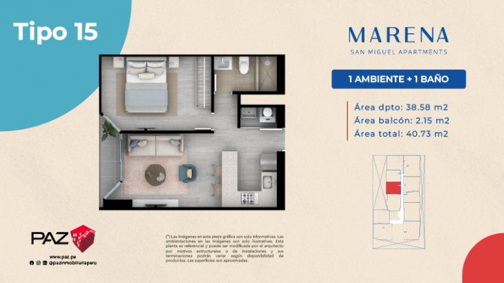 Plano del modelo 15 del proyecto Marena en San Miguel