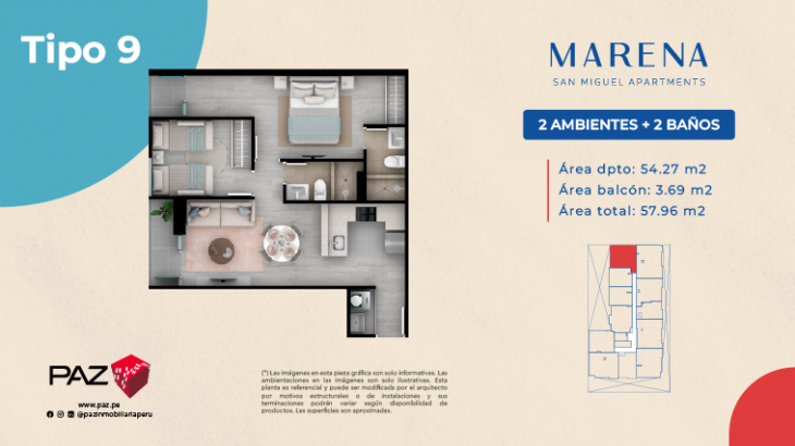 Plano del modelo 9 del proyecto Marena en San Miguel