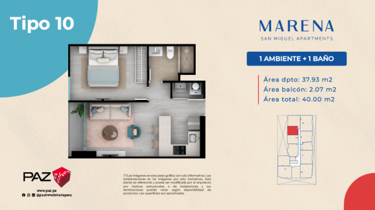 Plano del modelo 10 del proyecto Marena en San Miguel