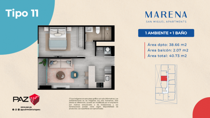 Plano del modelo 11 del proyecto Marena en San Miguel