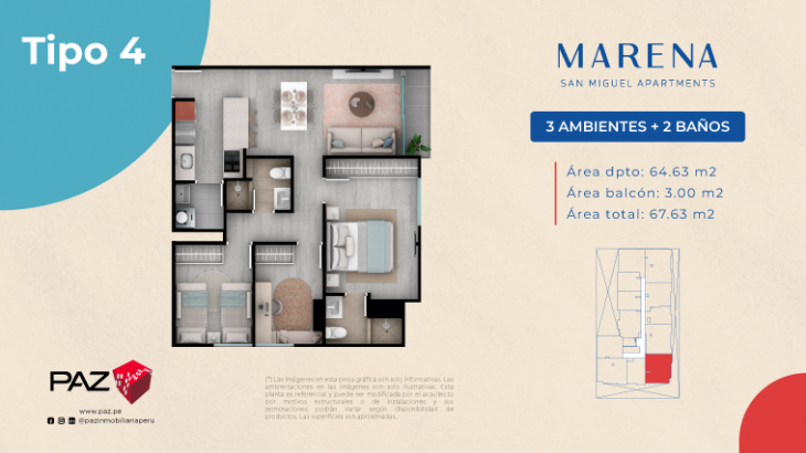 Plano del modelo 4 del proyecto Marena en San Miguel