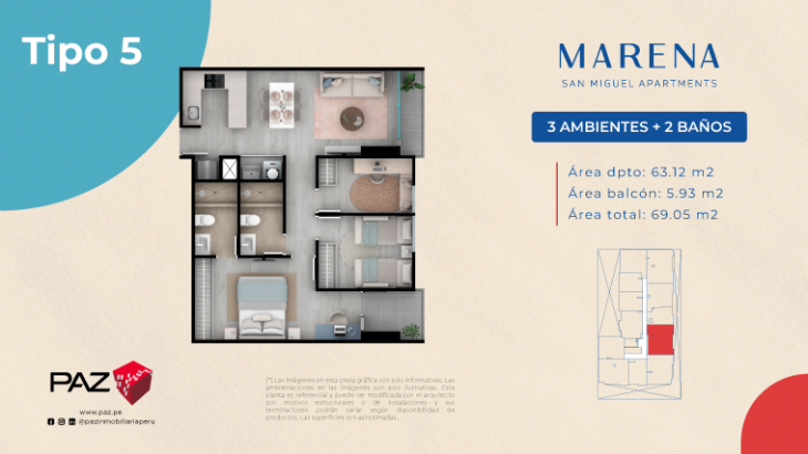 Plano del modelo 5 del proyecto Marena en San Miguel