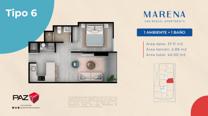Plano del modelo 6 del proyecto Marena en San Miguel