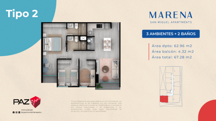 Plano del modelo 2 del proyecto Marena en San Miguel