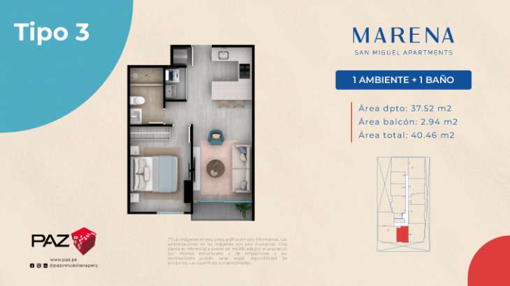 Plano del modelo 3 del proyecto Marena en San Miguel