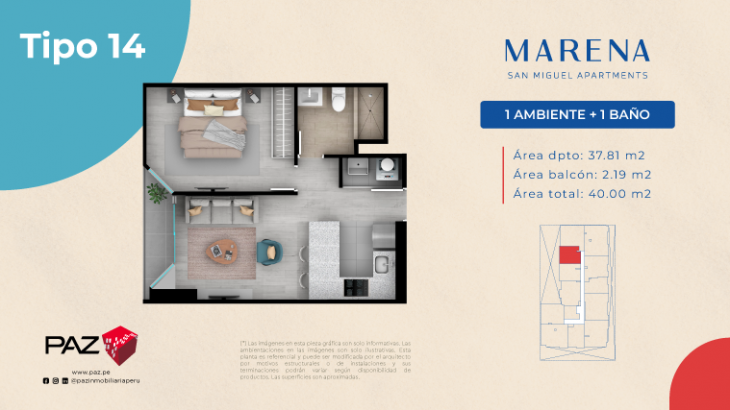 Plano del modelo 14 del proyecto Marena en San Miguel