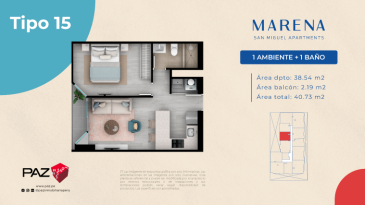 Plano del modelo 15 del proyecto Marena en San Miguel