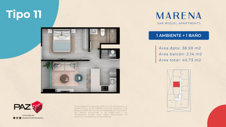 Plano del modelo 11 del proyecto Marena en San Miguel