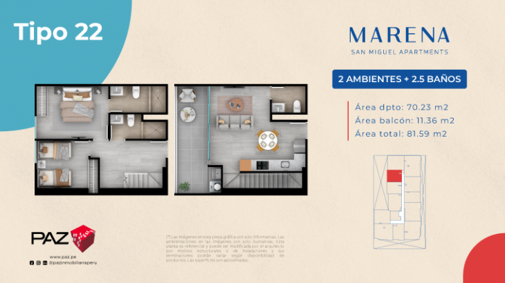 Plano del modelo 22 del proyecto Marena en San Miguel