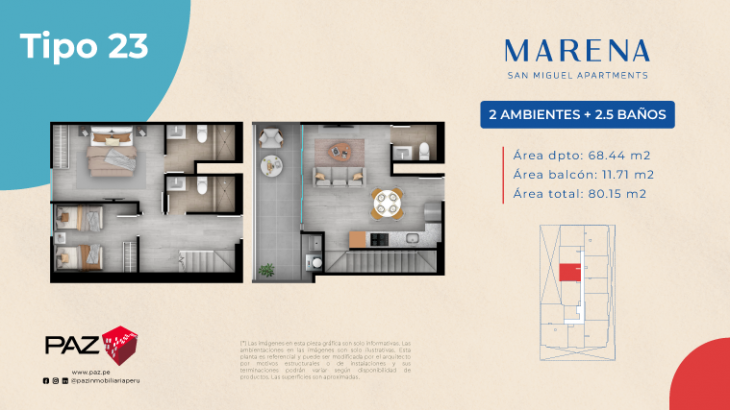 Plano del modelo 23 del proyecto Marena en San Miguel
