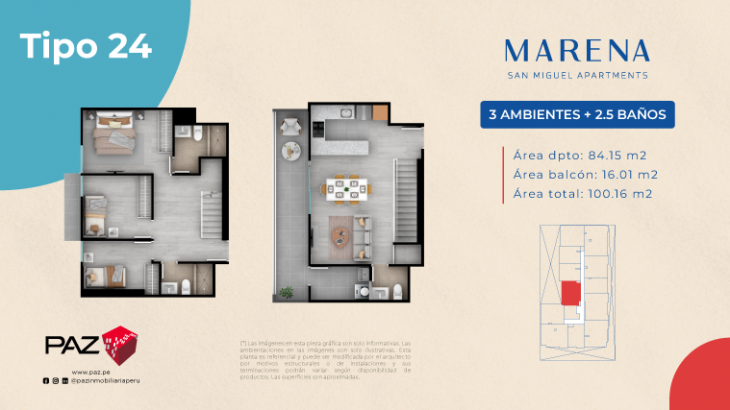 Plano del modelo 24 del proyecto Marena en San Miguel