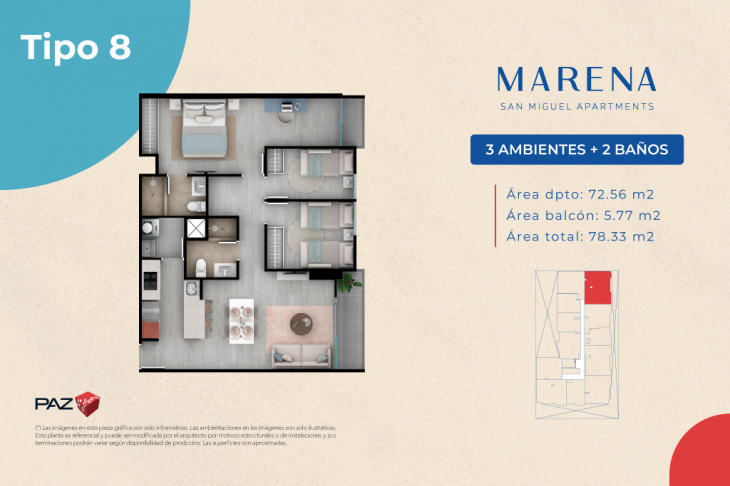 Plano del modelo 8 del proyecto Marena en San Miguel