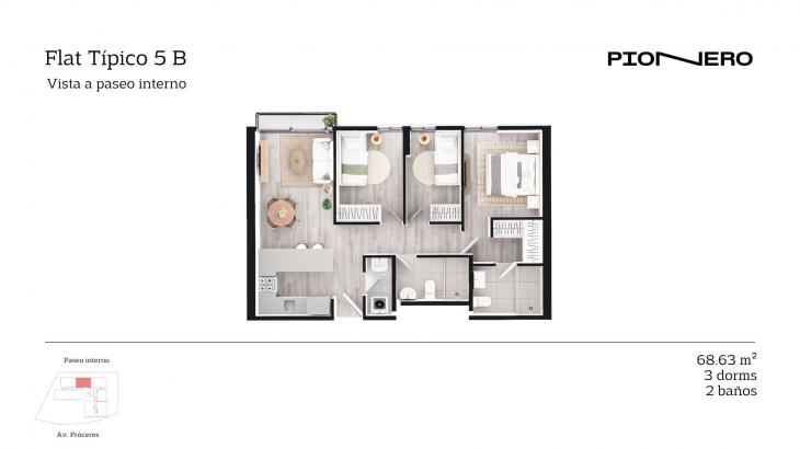 Modelo Flat Típico 5 B