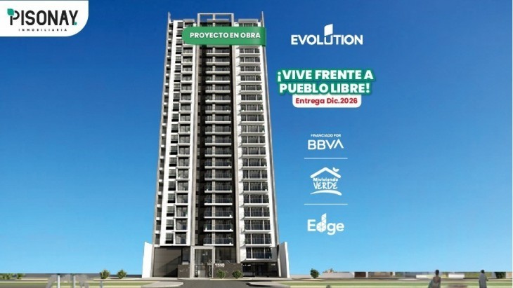 Fachada principal del proyecto EVOLUTION en Cercado De Lima
