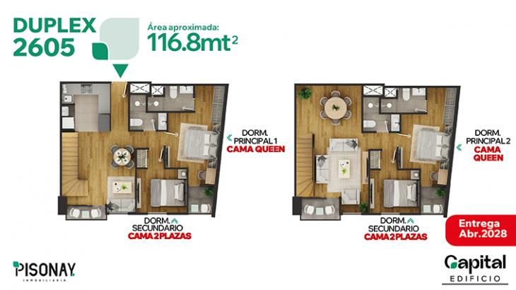 Plano del modelo DUPLEX del proyecto CAPITAL en La Victoria