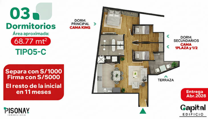 Plano del modelo 5 del proyecto CAPITAL en La Victoria
