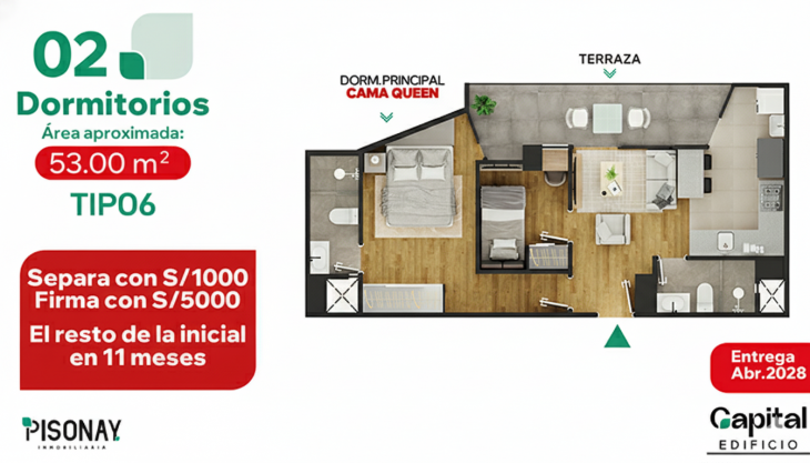 Plano del modelo 6 del proyecto CAPITAL en La Victoria