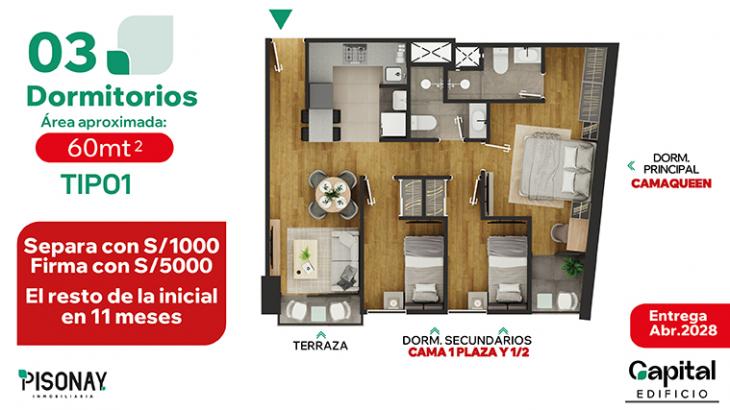 Plano del modelo 1 del proyecto CAPITAL en La Victoria