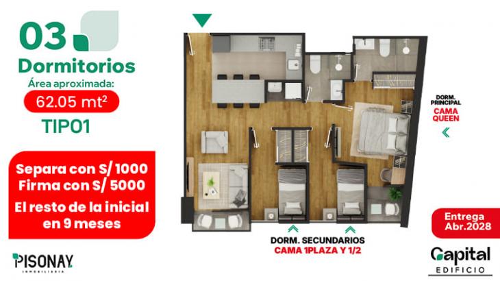 Plano del modelo 1 del proyecto CAPITAL en La Victoria