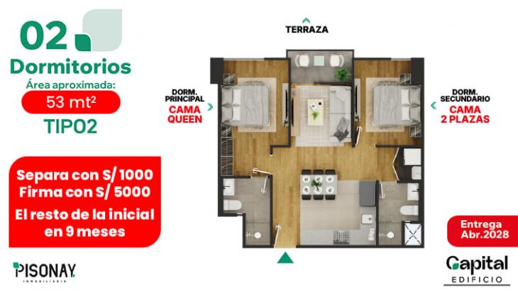 Plano del modelo 2 del proyecto CAPITAL en La Victoria