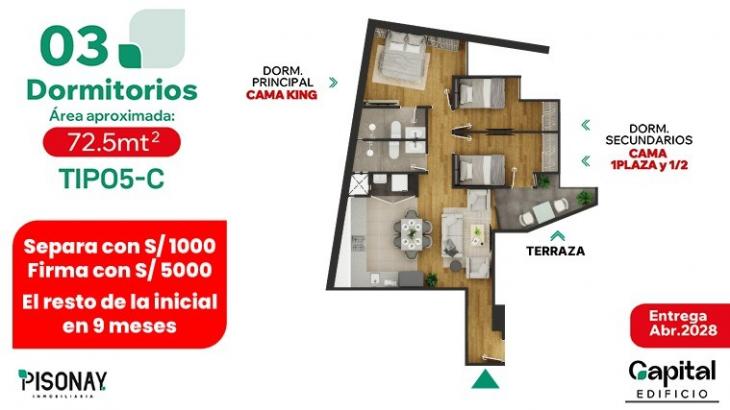 Plano del modelo 5 del proyecto CAPITAL en La Victoria