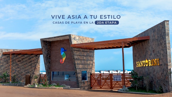 Fachada principal del proyecto Condominio Santorini en Lima