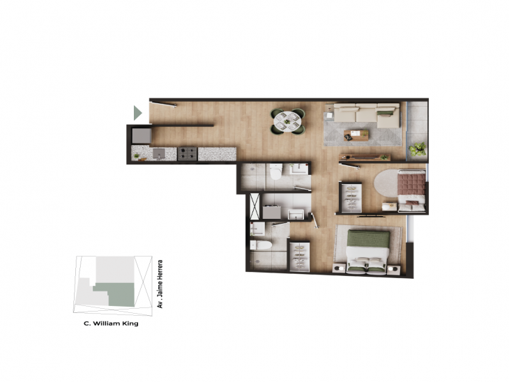 Plano del modelo Tipo2 del proyecto Casa Herrera en Pueblo Libre