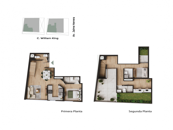 Plano del modelo Tipo B1 del proyecto Casa Herrera en Pueblo Libre