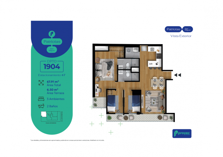Plano del modelo 1904 del proyecto PATRIOTAS SAN MIGUEL en San Miguel
