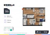 Plano del modelo TIPO 202 del proyecto EZENA 4 en Cercado De Lima
