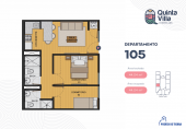Plano del modelo Tipo 105 del proyecto Quinta Villa en Chorrillos