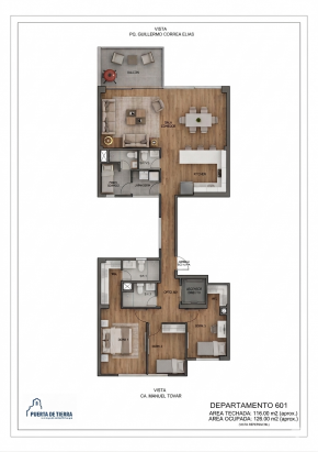 Plano del modelo 601 del proyecto PARQUE CORREA ELIAS en Miraflores