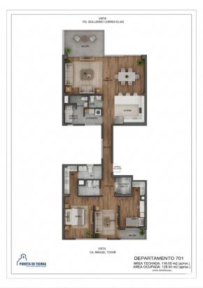 Plano del modelo 701 del proyecto PARQUE CORREA ELIAS en Miraflores